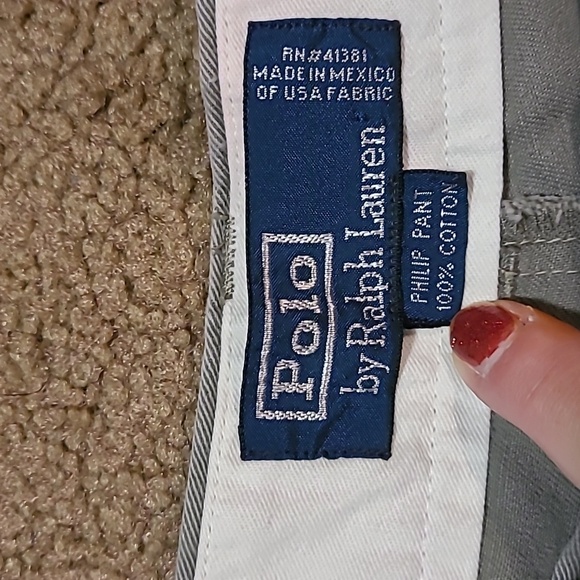 Polo by Ralph Lauren Men's Khaki Chinos, Gray, 40x32 - Picture 6 of 9